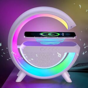 Maptol-Google Smart Wireless Bluetooth Speaker with RGB Light, Wireless Charging Function and Long Life Battery